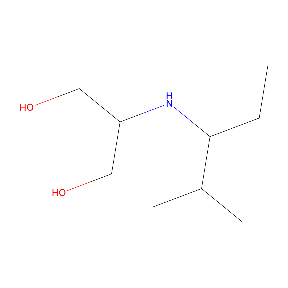 2-[(2-Methylpentan-3-yl)amino]propane-1,3-diol molecular structure, CAS 1493718-24-3