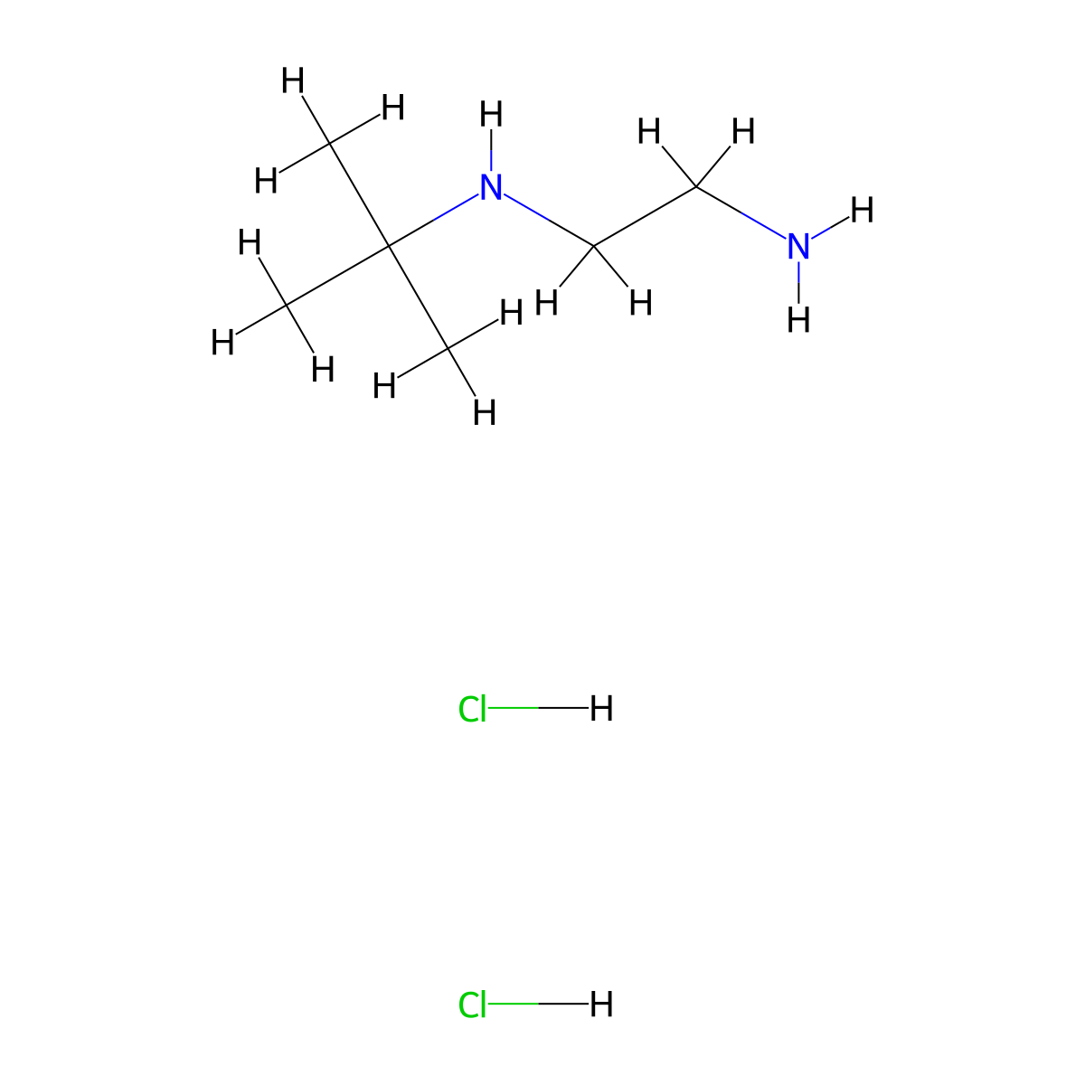 (2-Aminoethyl)(tert-butyl)amine dihydrochloride molecular structure, CAS 149374-23-2