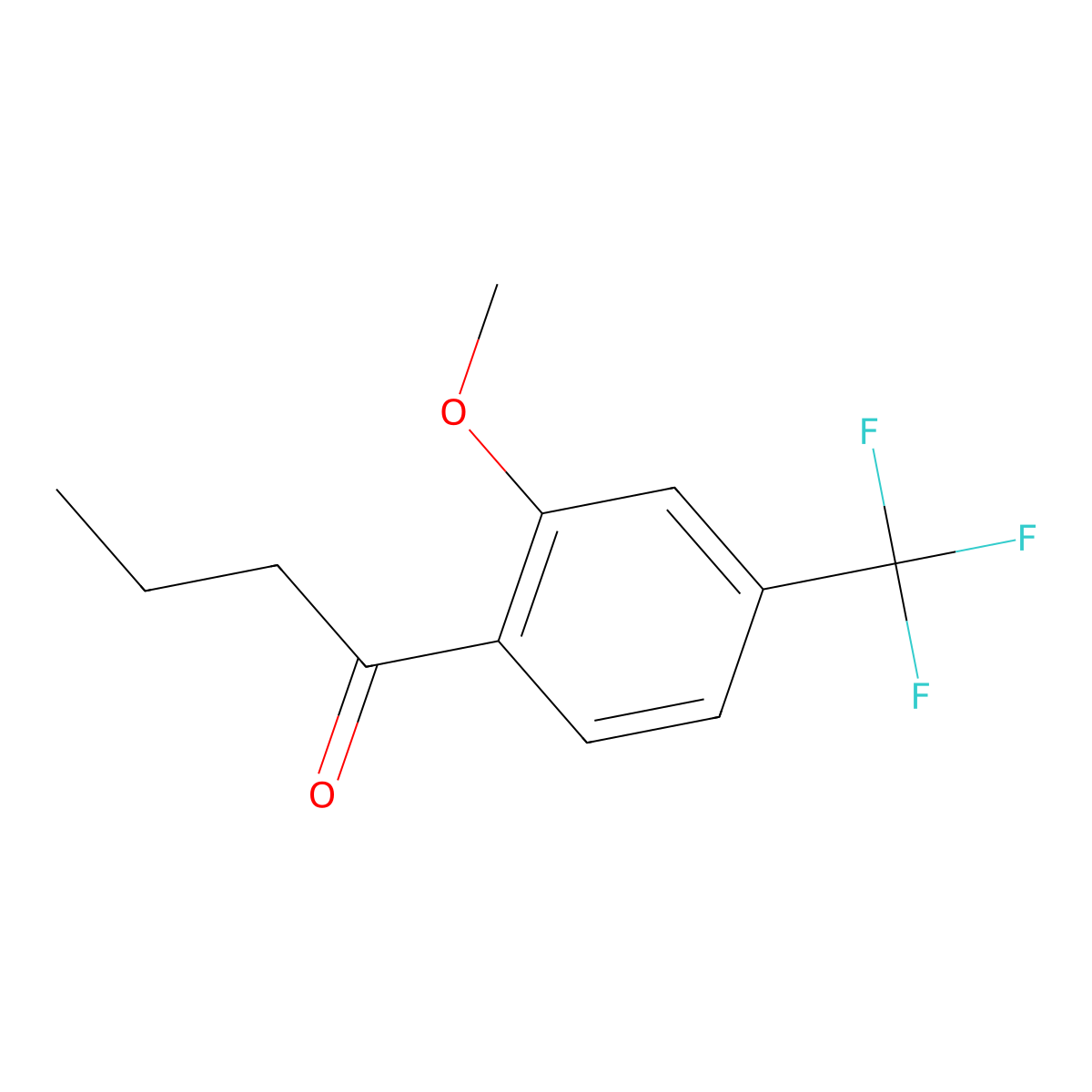 1-[2-Methoxy-4-(trifluoromethyl)phenyl]-1-butanone molecular structure, CAS 1493740-20-7