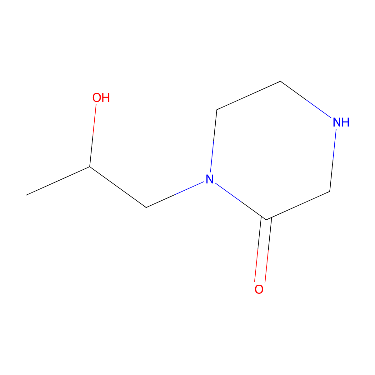 1-(2-Hydroxypropyl)piperazin-2-one molecular structure, CAS 1493745-52-0