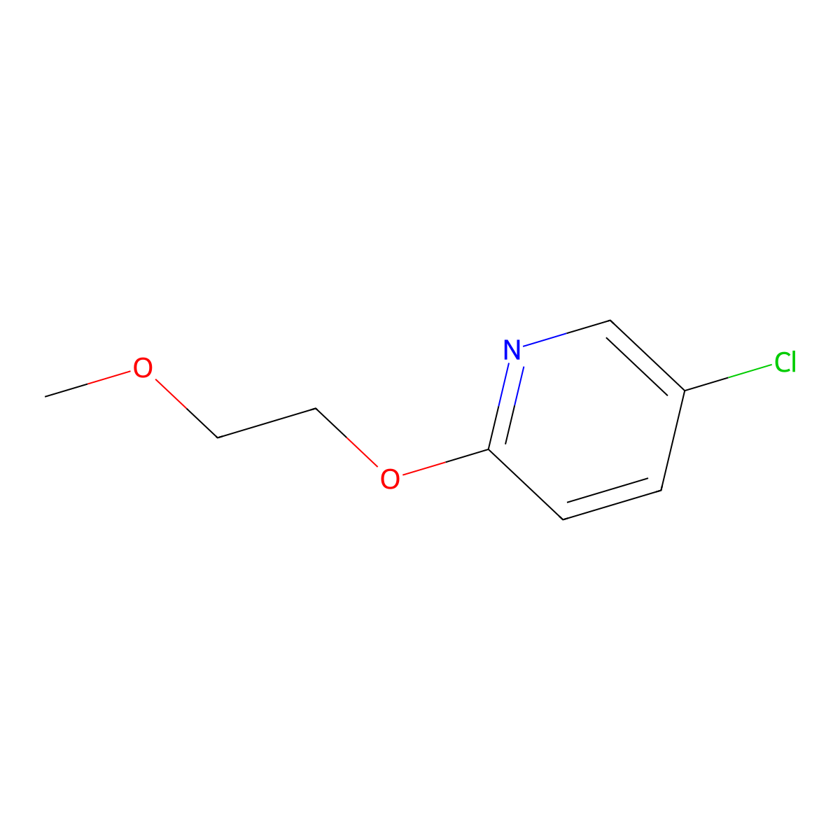 5-Chloro-2-(2-methoxyethoxy)pyridine molecular structure, CAS 1493751-61-3