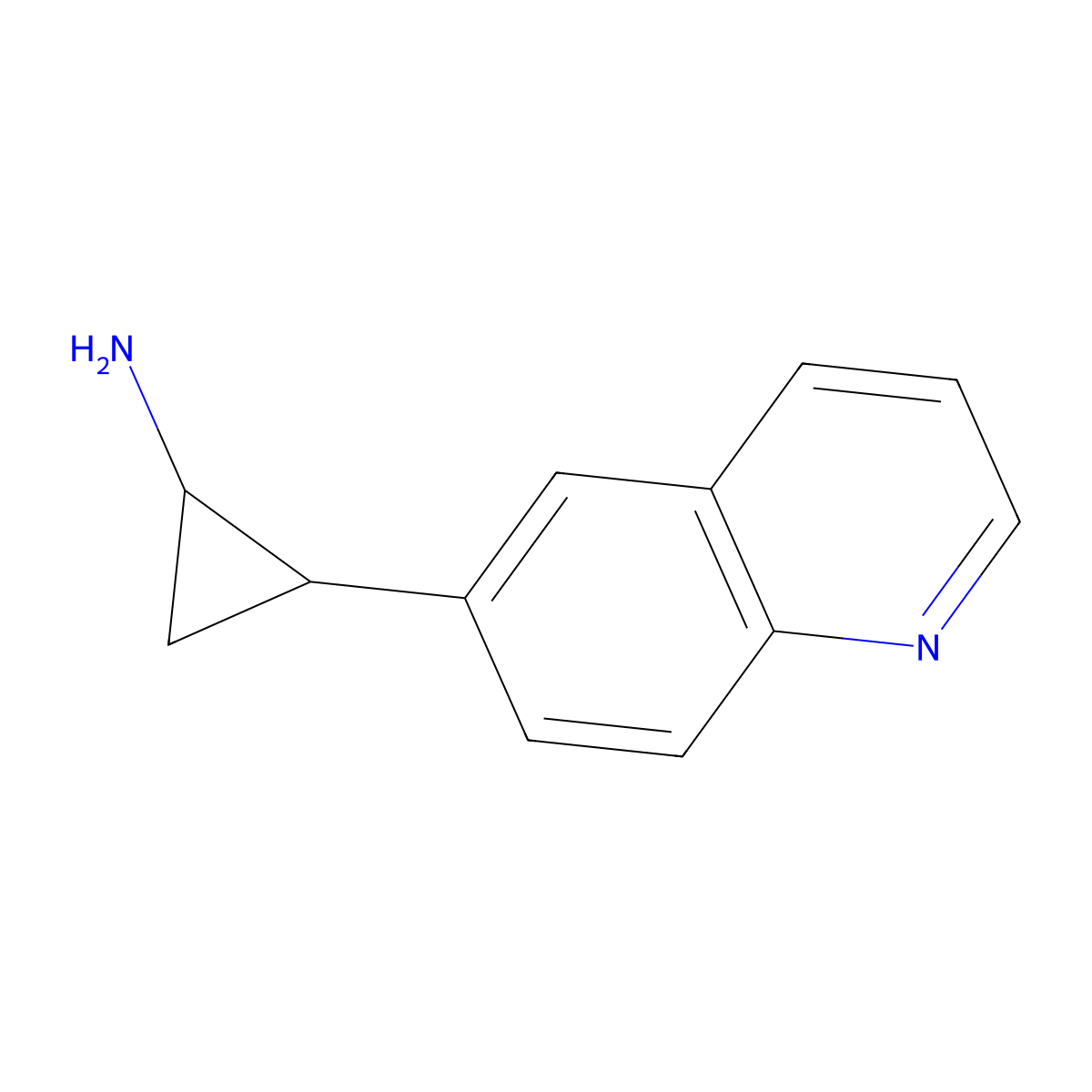 2-(Quinolin-6-yl)cyclopropan-1-amine molecular structure, CAS 1493758-36-3