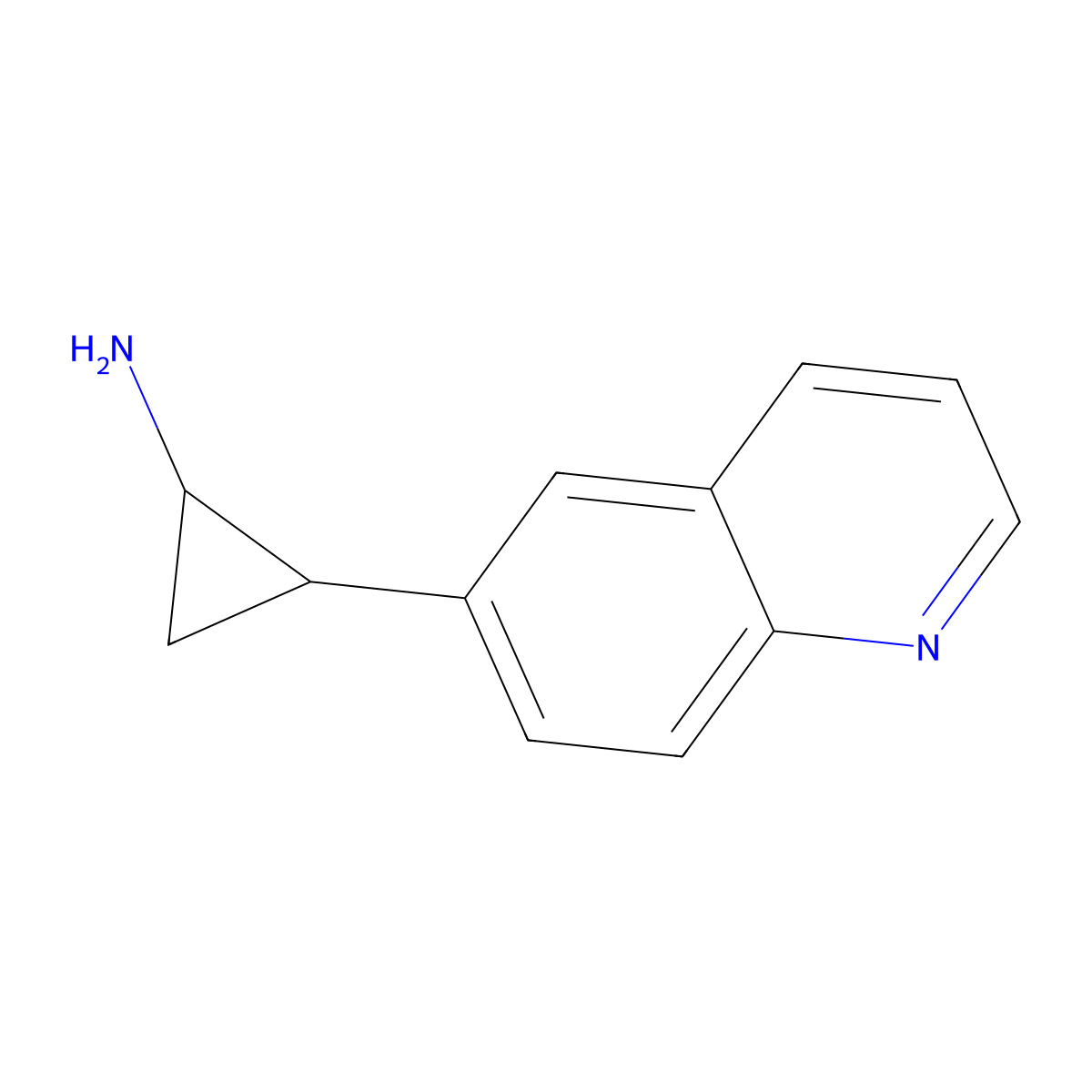 2-(Quinolin-6-yl)cyclopropan-1-amine molecular structure, CAS 1493758-36-3