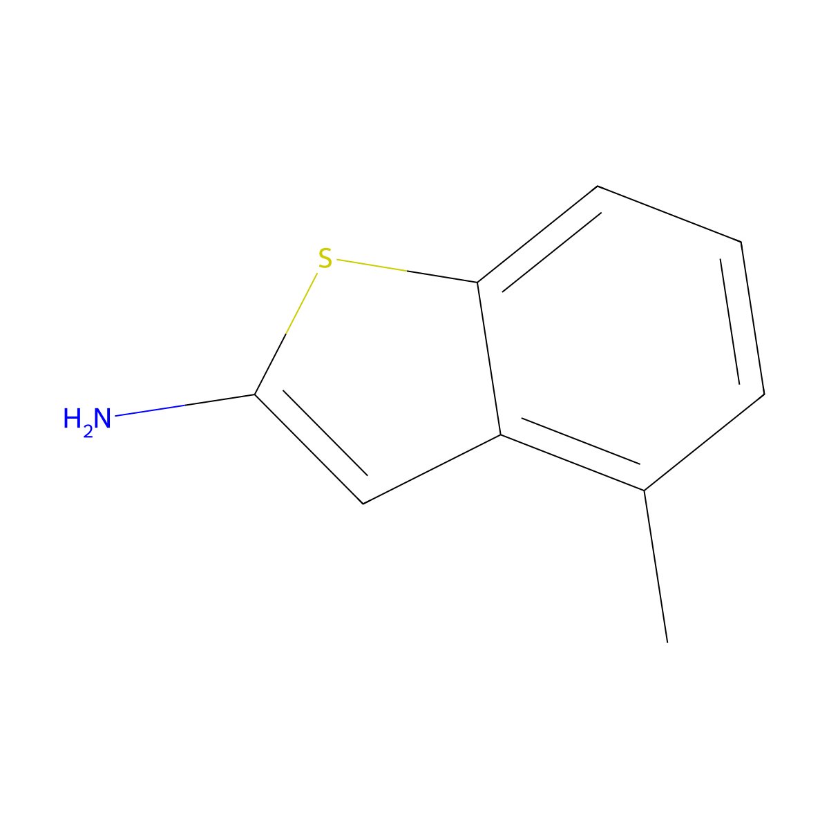 4-Methylbenzo[b]thiophen-2-amine molecular structure, CAS 1493779-57-9