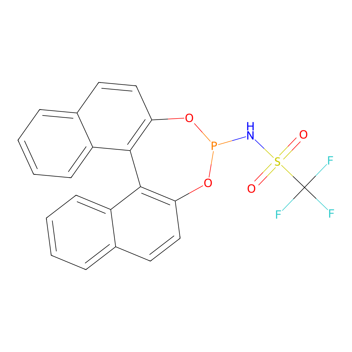 N-[(11BR)-dinaphtho[2,1-d:1',2'-f][1,3,2]dioxaphosphepin-4-yl]-1,1,1-trifluoromethanesulfonamide molecular structure, CAS 1493790-73-0