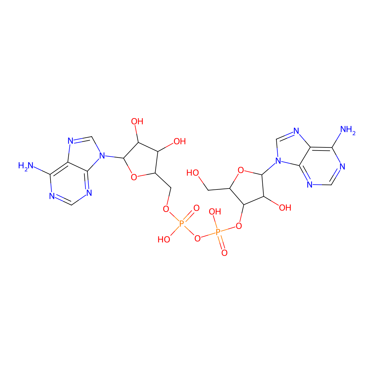 Diadenosine pyrophosphate molecular structure, CAS 14938-28-4
