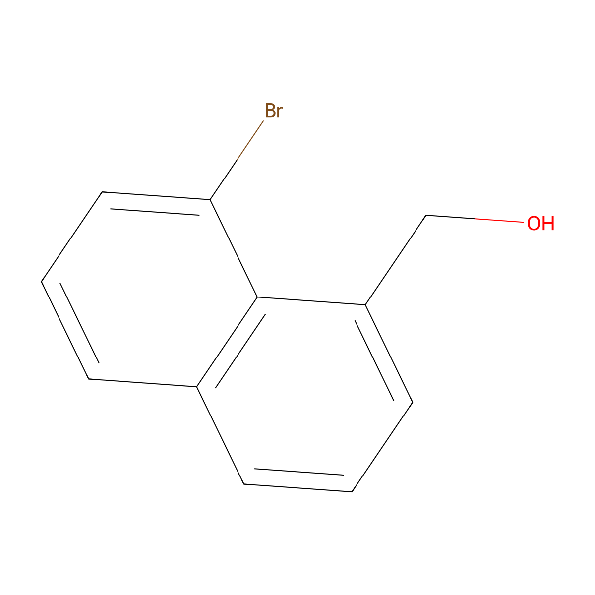 (8-Bromonaphthalen-1-yl)methanol molecular structure, CAS 14938-58-0