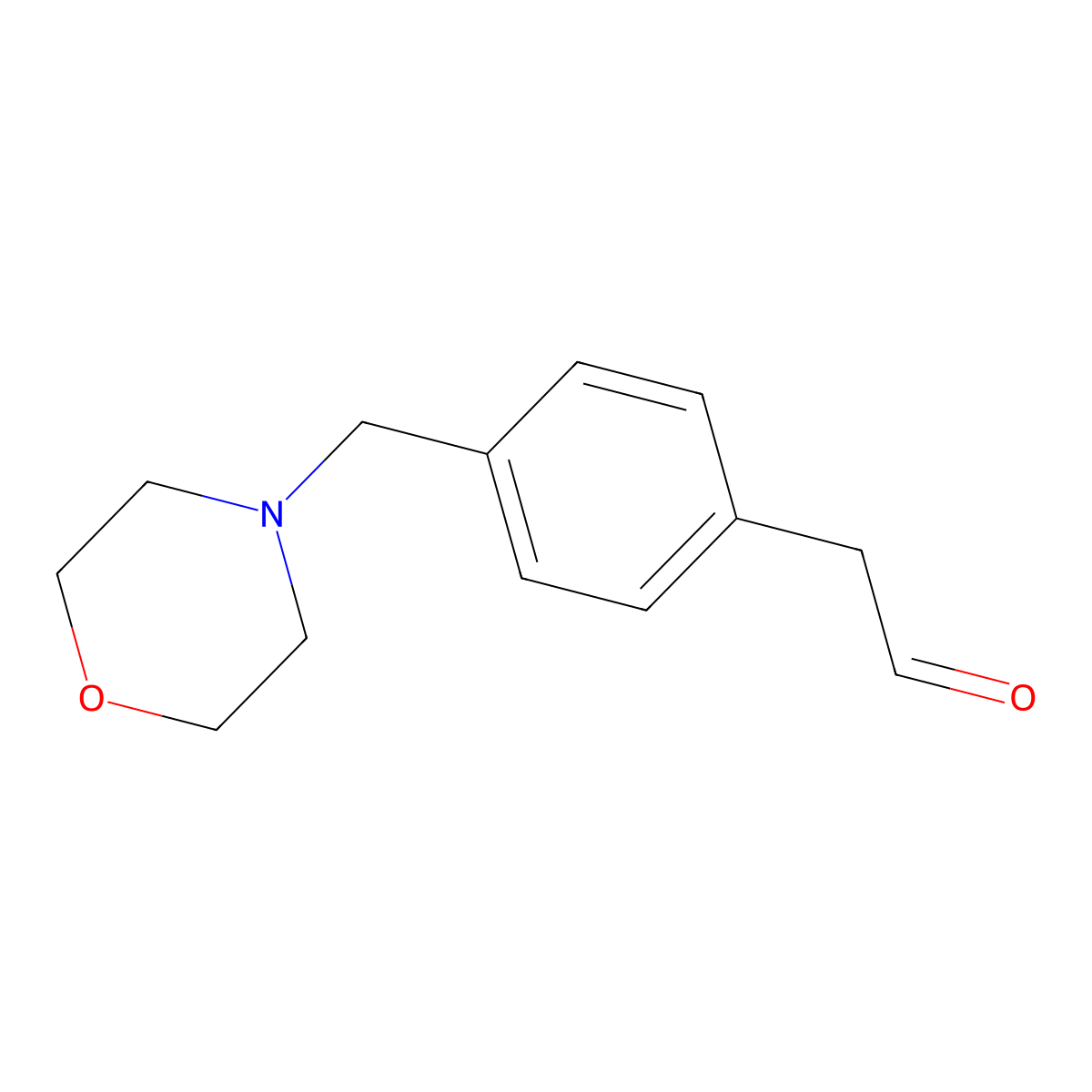 2-{4-[(Morpholin-4-yl)methyl]phenyl}acetaldehyde molecular structure, CAS 1493806-77-1