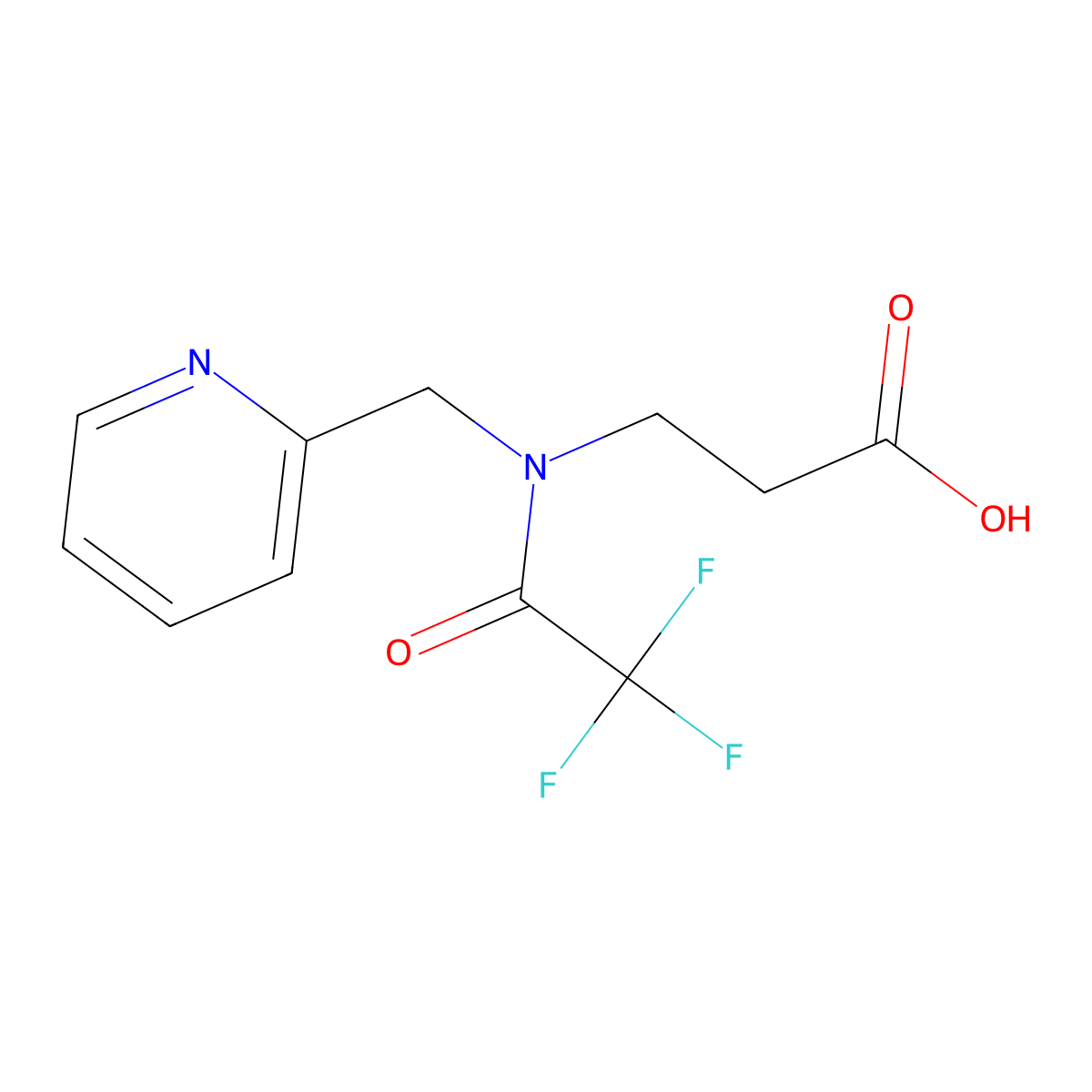 3-{2,2,2-trifluoro-N-[(pyridin-2-yl)methyl]acetamido}propanoic acid molecular structure, CAS 1493811-92-9