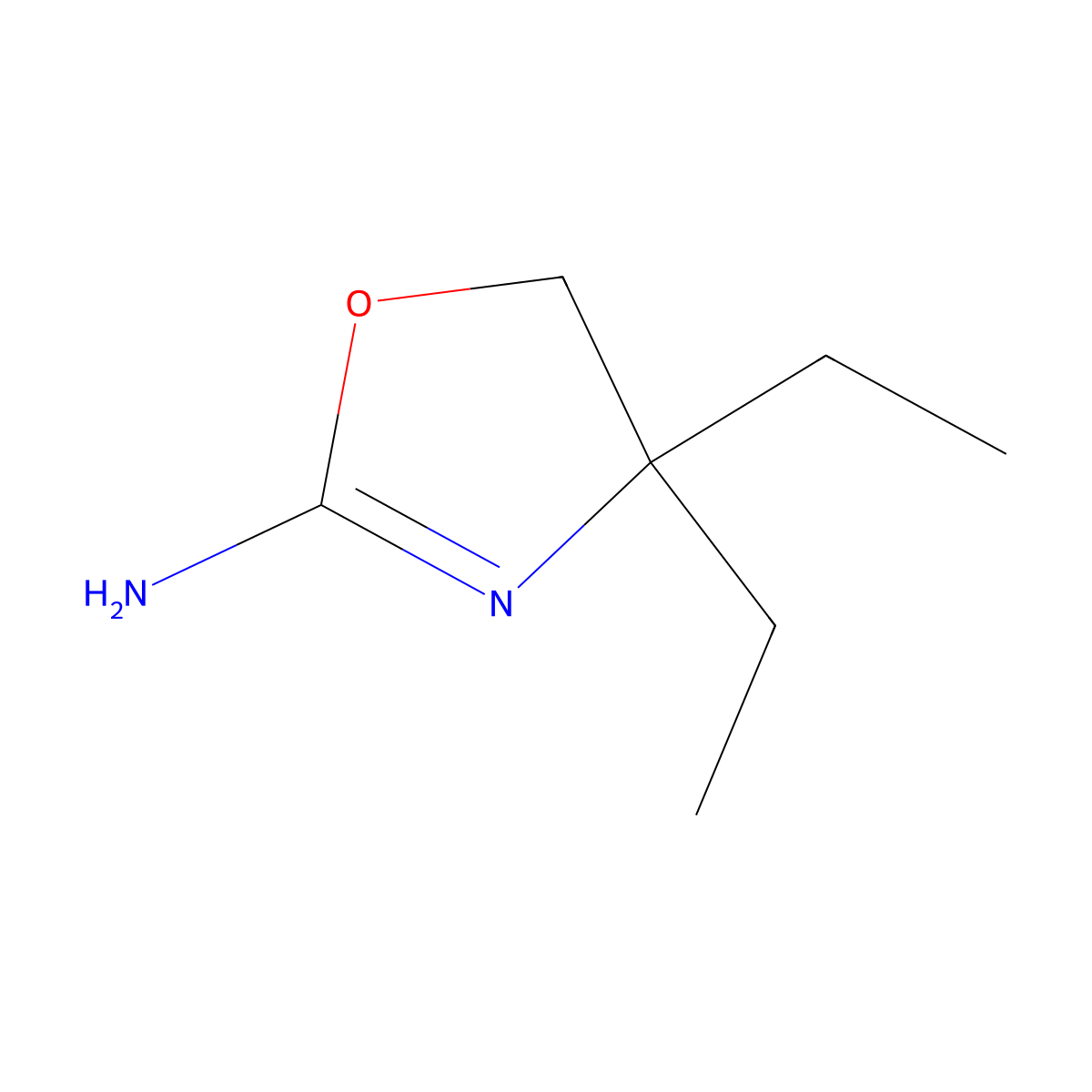 4,4-Diethyl-4,5-dihydro-1,3-oxazol-2-amine molecular structure, CAS 1493814-32-6