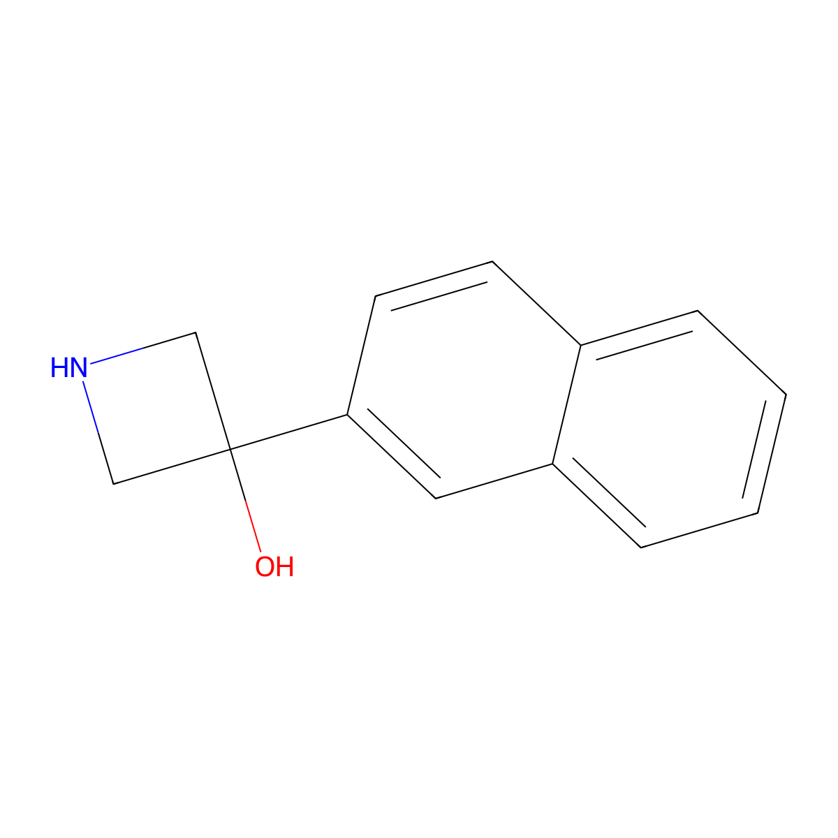 3-(Naphthalen-2-yl)azetidin-3-ol molecular structure, CAS 1493818-40-8
