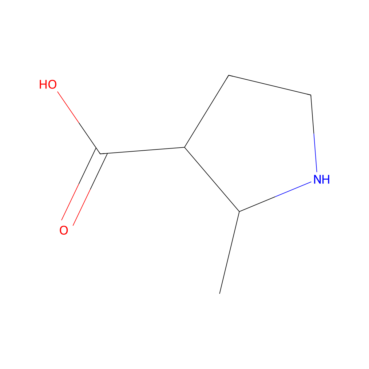 2-Methylpyrrolidine-3-carboxylic acid molecular structure, CAS 1493836-70-6