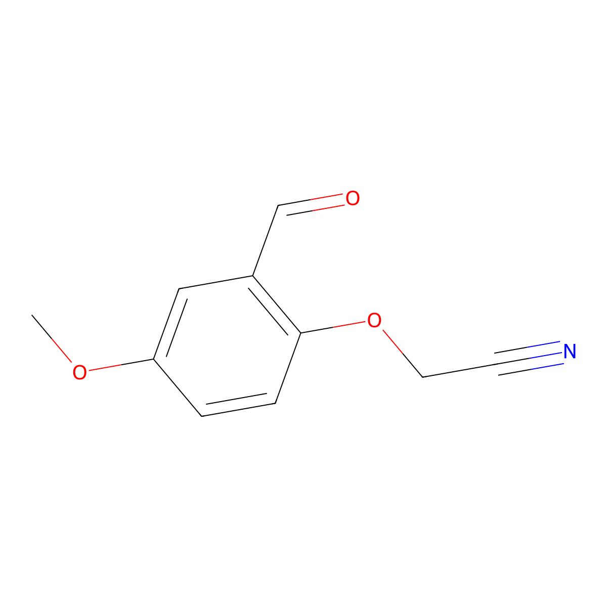 2-(2-Formyl-4-methoxyphenoxy)acetonitrile molecular structure, CAS 149384-09-8