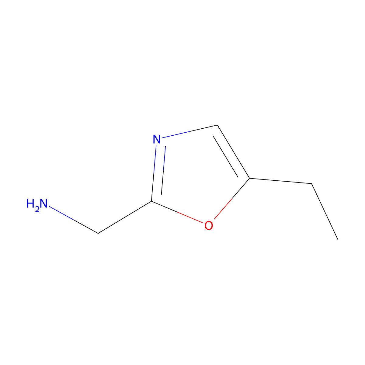 (5-Ethyl-1,3-oxazol-2-yl)methanamine molecular structure, CAS 1493849-35-6
