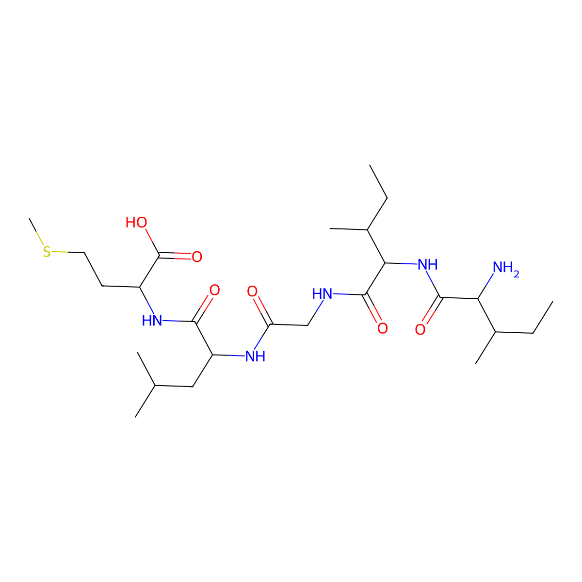 H-Ile-ile-gly-leu-met-OH molecular structure, CAS 149385-65-9