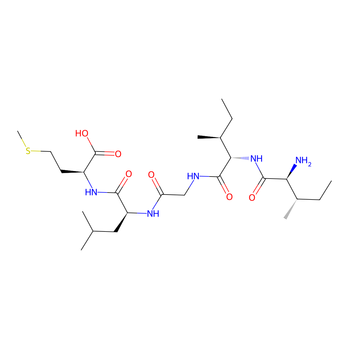 H-Ile-ile-gly-leu-met-OH molecular structure, CAS 149385-65-9