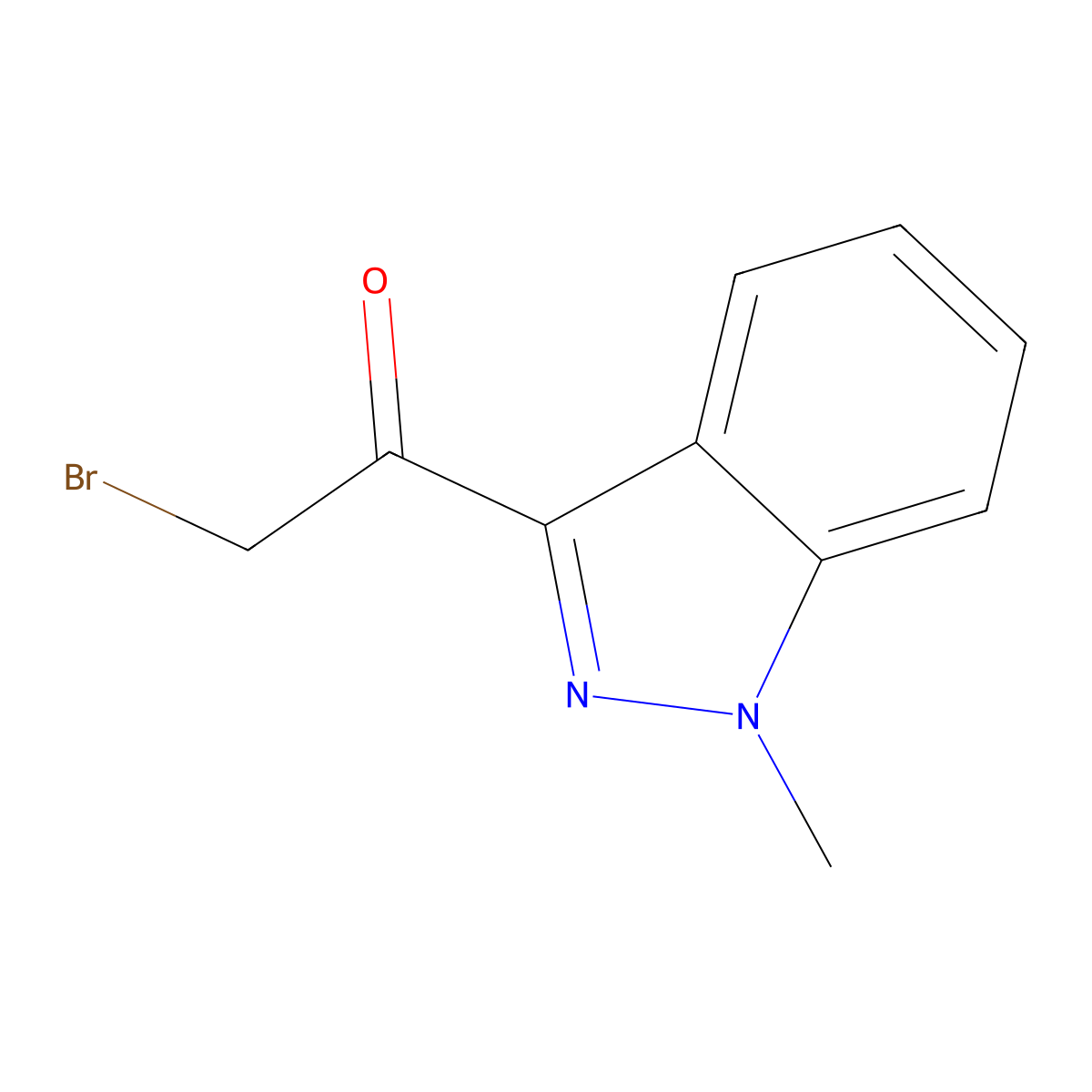 2-bromo-1-(1-methyl-1H-indazol-3-yl)ethan-1-one molecular structure, CAS 1493852-73-5