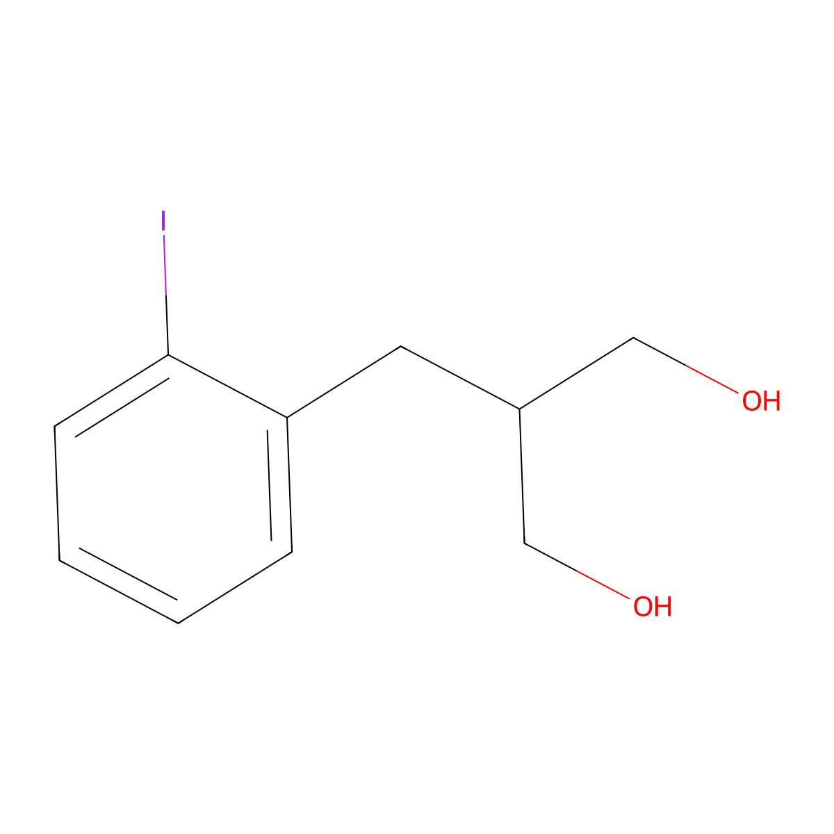 2-(2-Iodobenzyl)propane-1,3-diol molecular structure, CAS 1493853-64-7