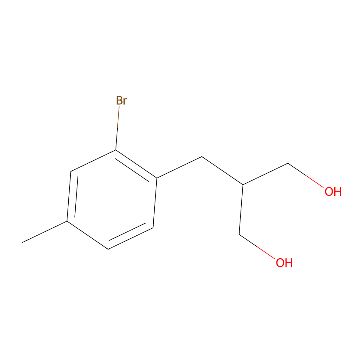 2-(2-Bromo-4-methylbenzyl)propane-1,3-diol molecular structure, CAS 1493853-67-0