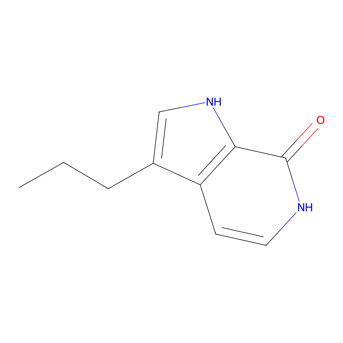 3-Propyl-1H-pyrrolo[2,3-c]pyridin-7(6H)-one molecular structure, CAS 1493855-76-7