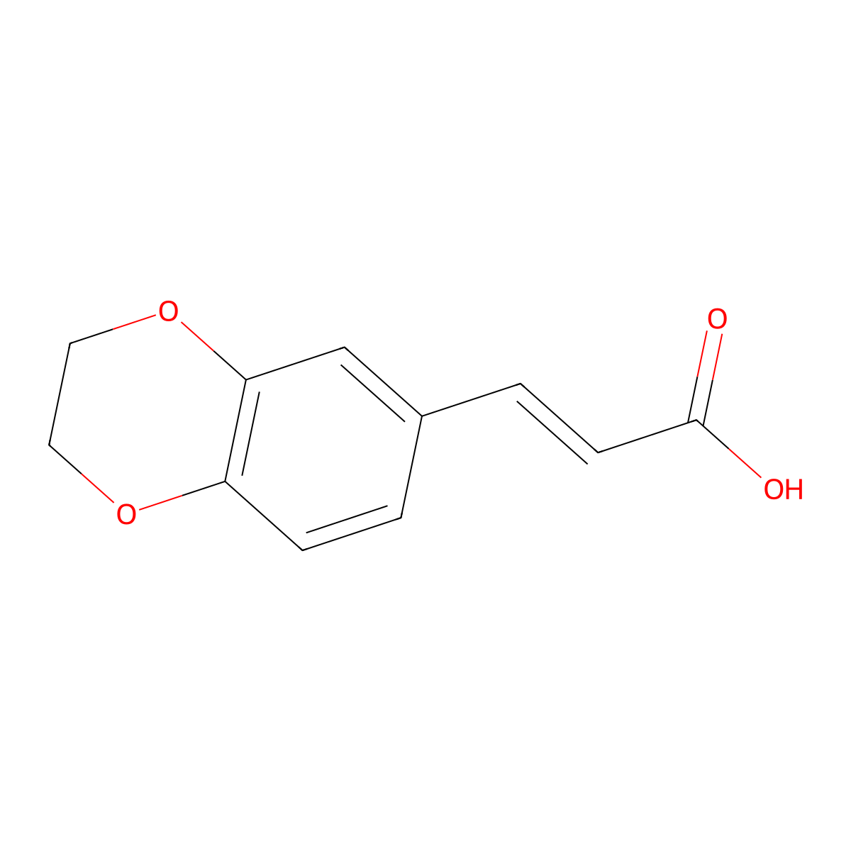 3-(2,3-Dihydro-1,4-Benzodioxin-6-Yl)-2-Propenoic Acid molecular structure, CAS 14939-91-4