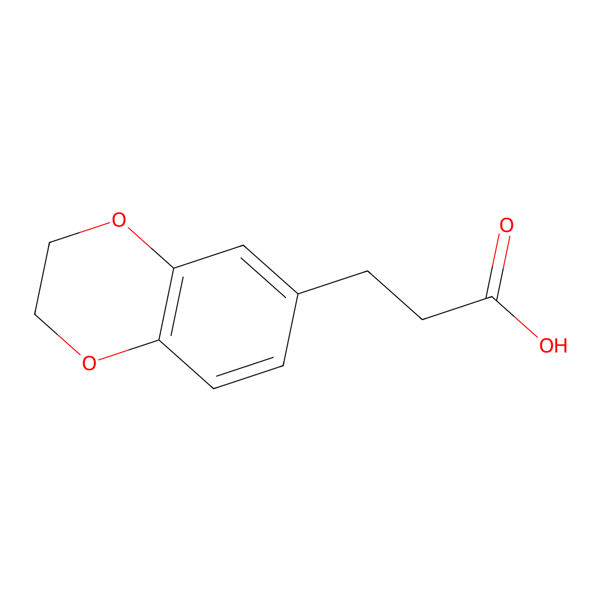 3-(2,3-Dihydro-1,4-benzodioxin-6-yl)propanoic acid molecular structure, CAS 14939-92-5