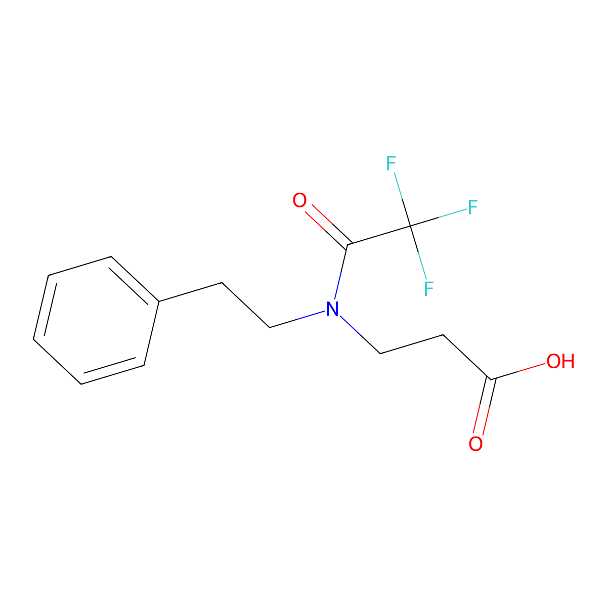 3-[2,2,2-trifluoro-N-(2-phenylethyl)acetamido]propanoic acid molecular structure, CAS 1493916-46-3