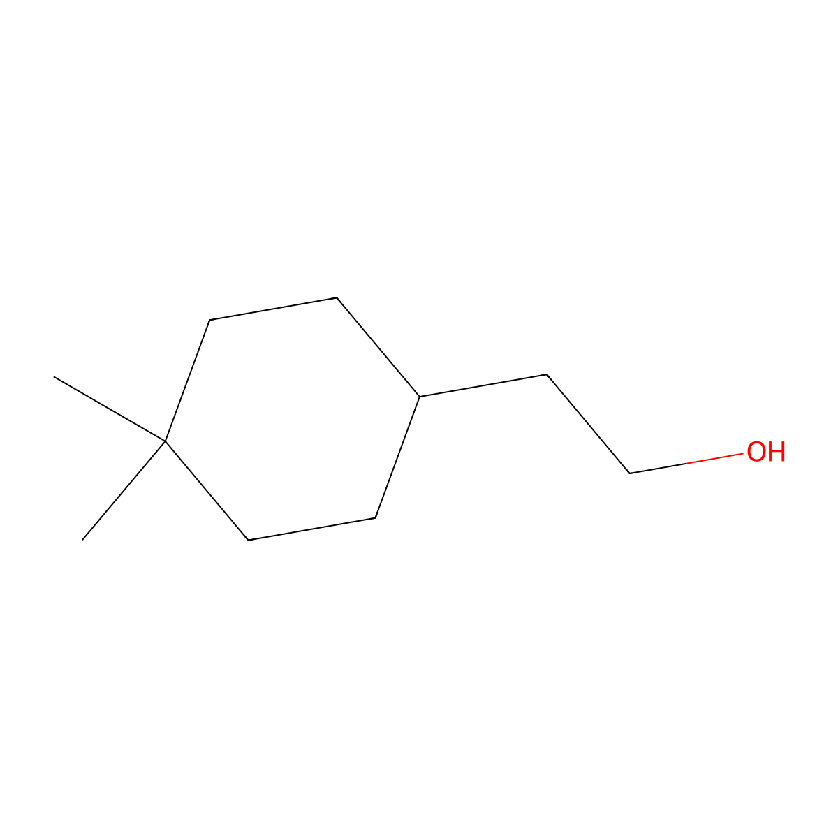 2-(4,4-Dimethylcyclohexyl)ethan-1-ol molecular structure, CAS 149394-69-4