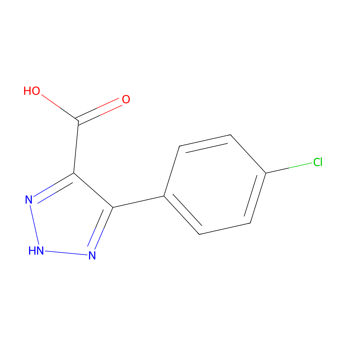 4-(4-chlorophenyl)-1H-1,2,3-triazole-5-carboxylic acid molecular structure, CAS 1493953-92-6