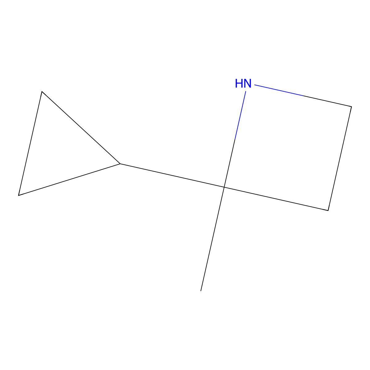 2-Cyclopropyl-2-methylazetidine molecular structure, CAS 1493962-11-0