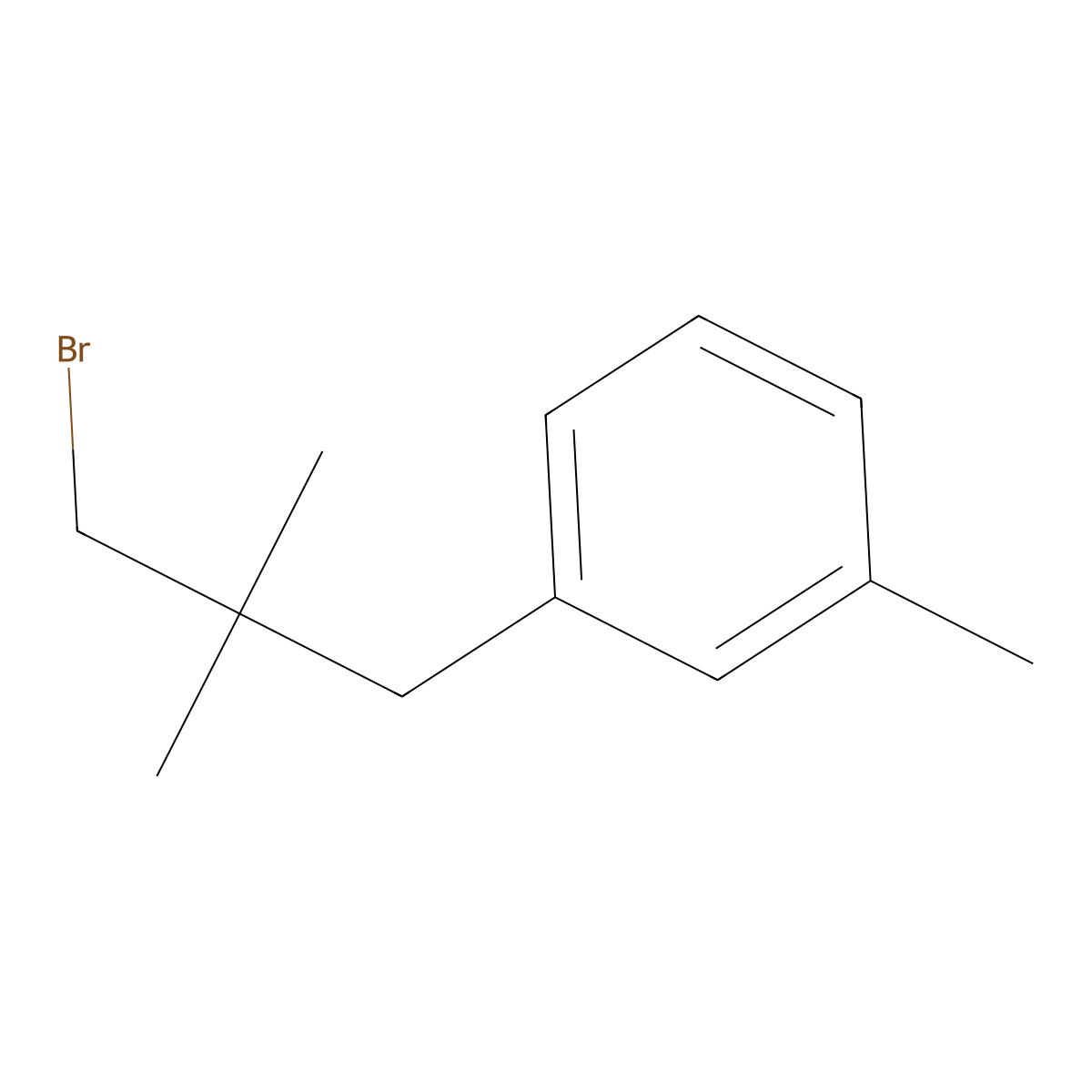 1-(3-Bromo-2,2-dimethylpropyl)-3-methylbenzene molecular structure, CAS 1493973-81-1