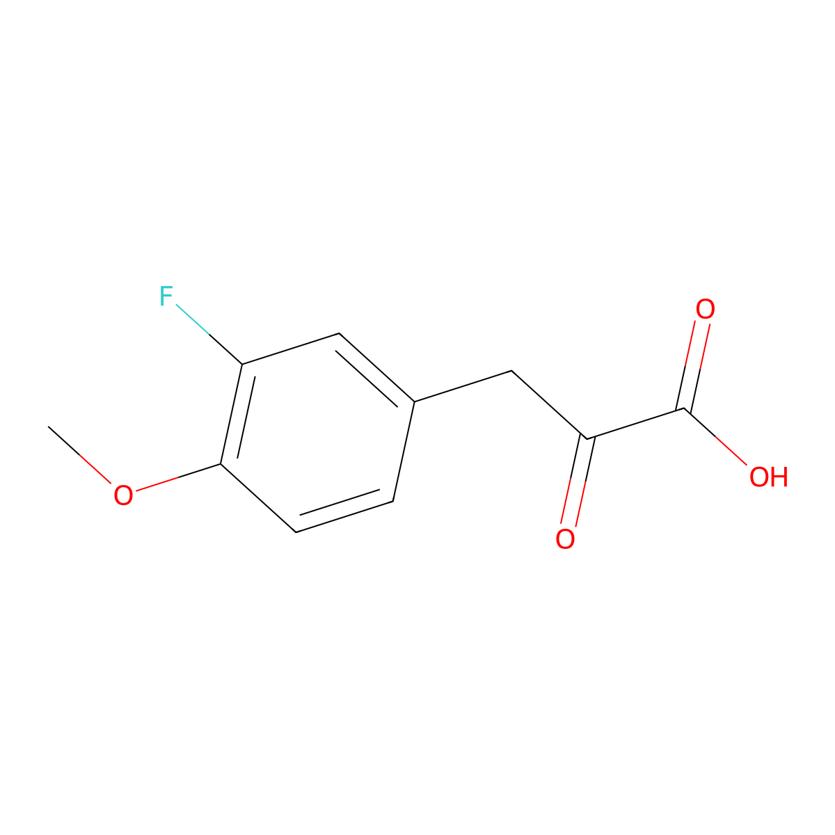 3-(3-Fluoro-4-methoxyphenyl)-2-oxopropanoic acid molecular structure, CAS 1493985-60-6