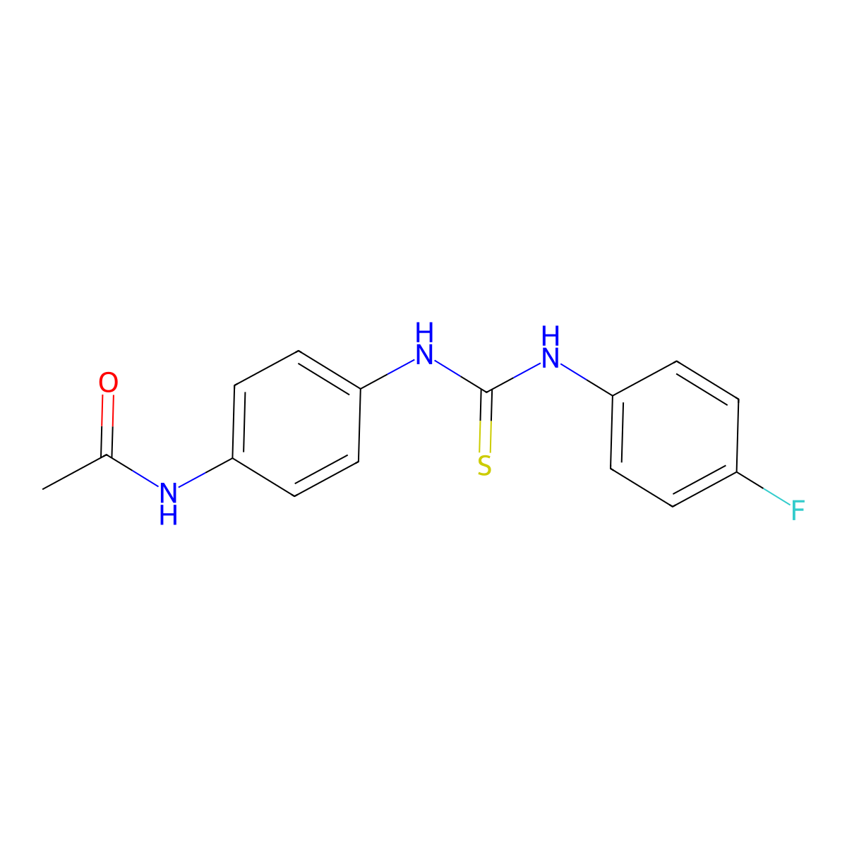 N-[4-({[(4-fluorophenyl)amino]carbonothioyl}amino)phenyl]acetamide molecular structure, CAS 1494-00-4