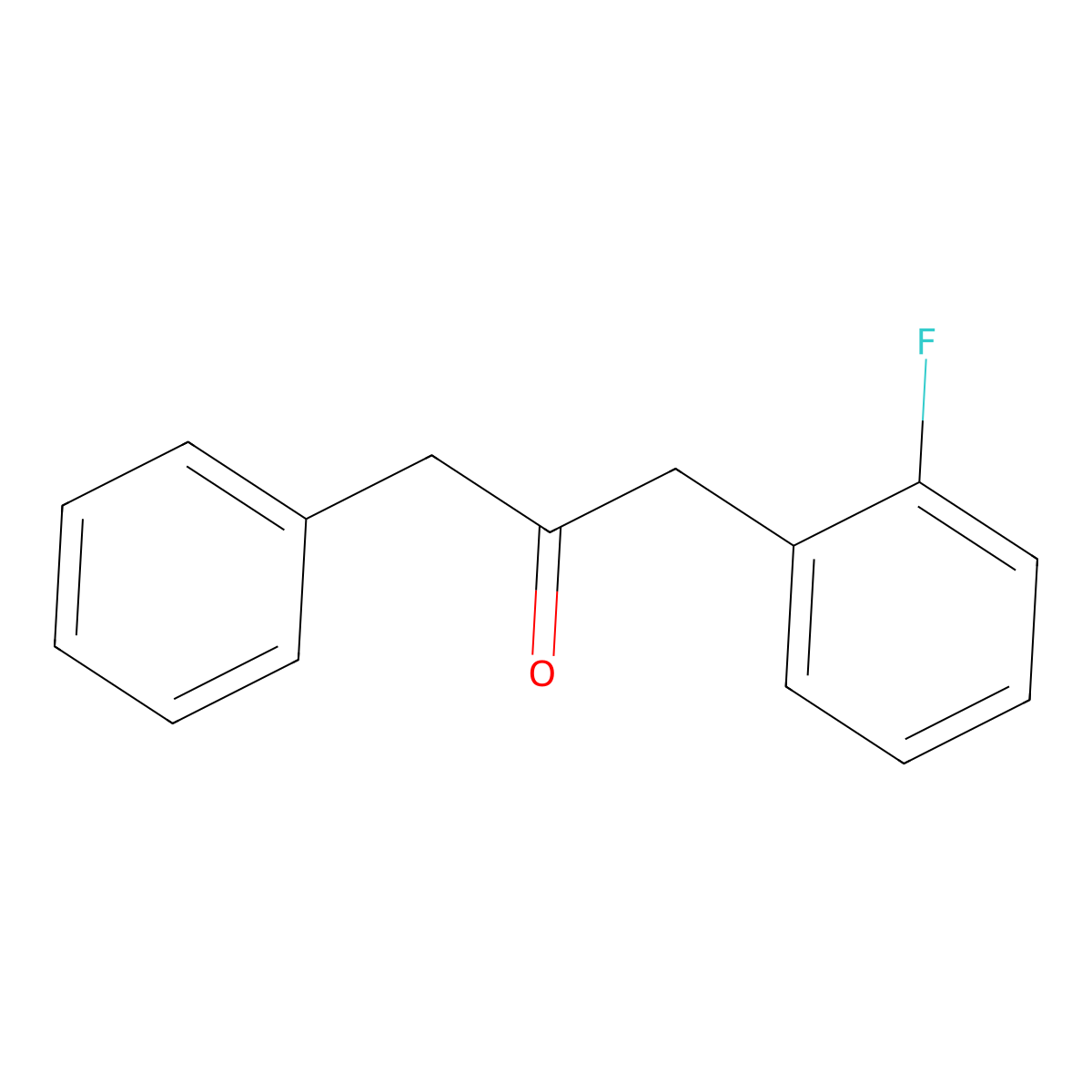 1-(2-Fluorophenyl)-3-phenylpropan-2-one molecular structure, CAS 1494-55-9