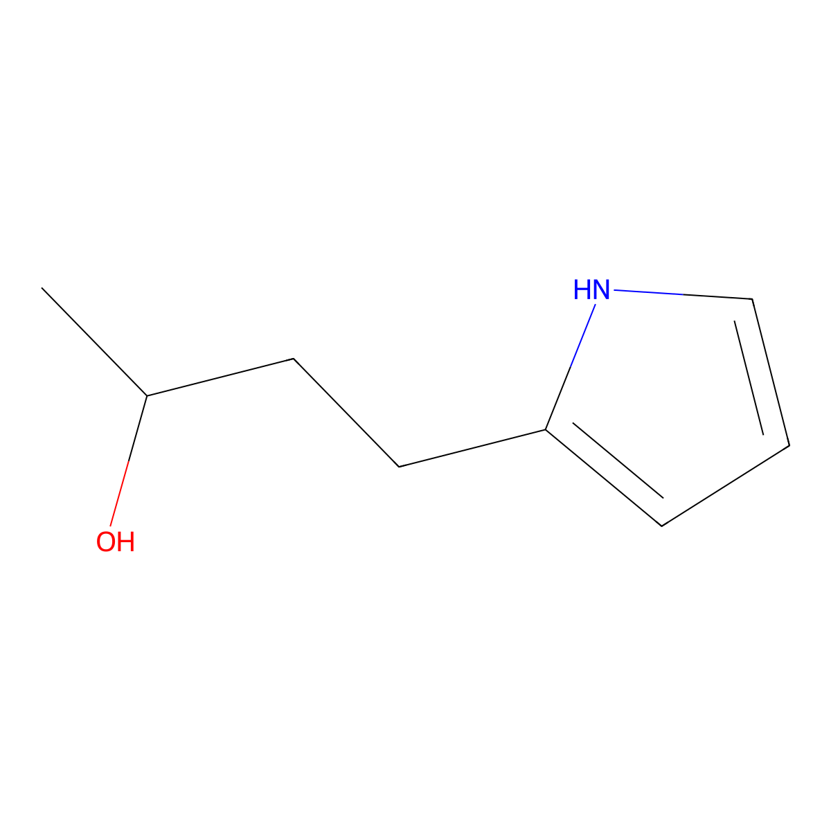 4-(1H-pyrrol-2-yl)butan-2-ol molecular structure, CAS 1494003-47-2