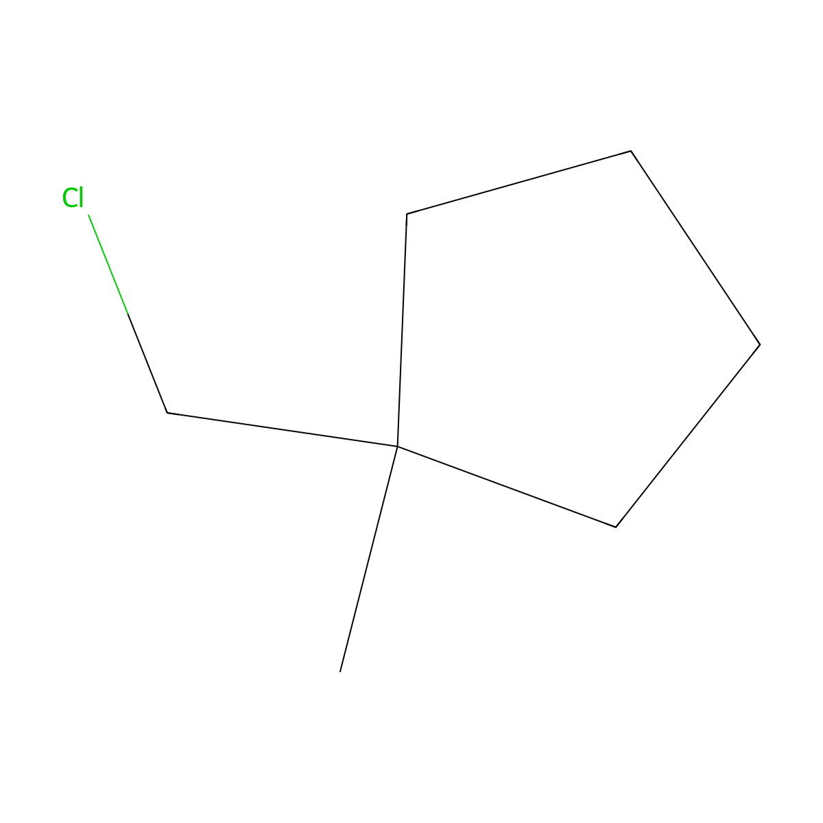 1-(Chloromethyl)-1-methylcyclopentane molecular structure, CAS 1494007-05-4