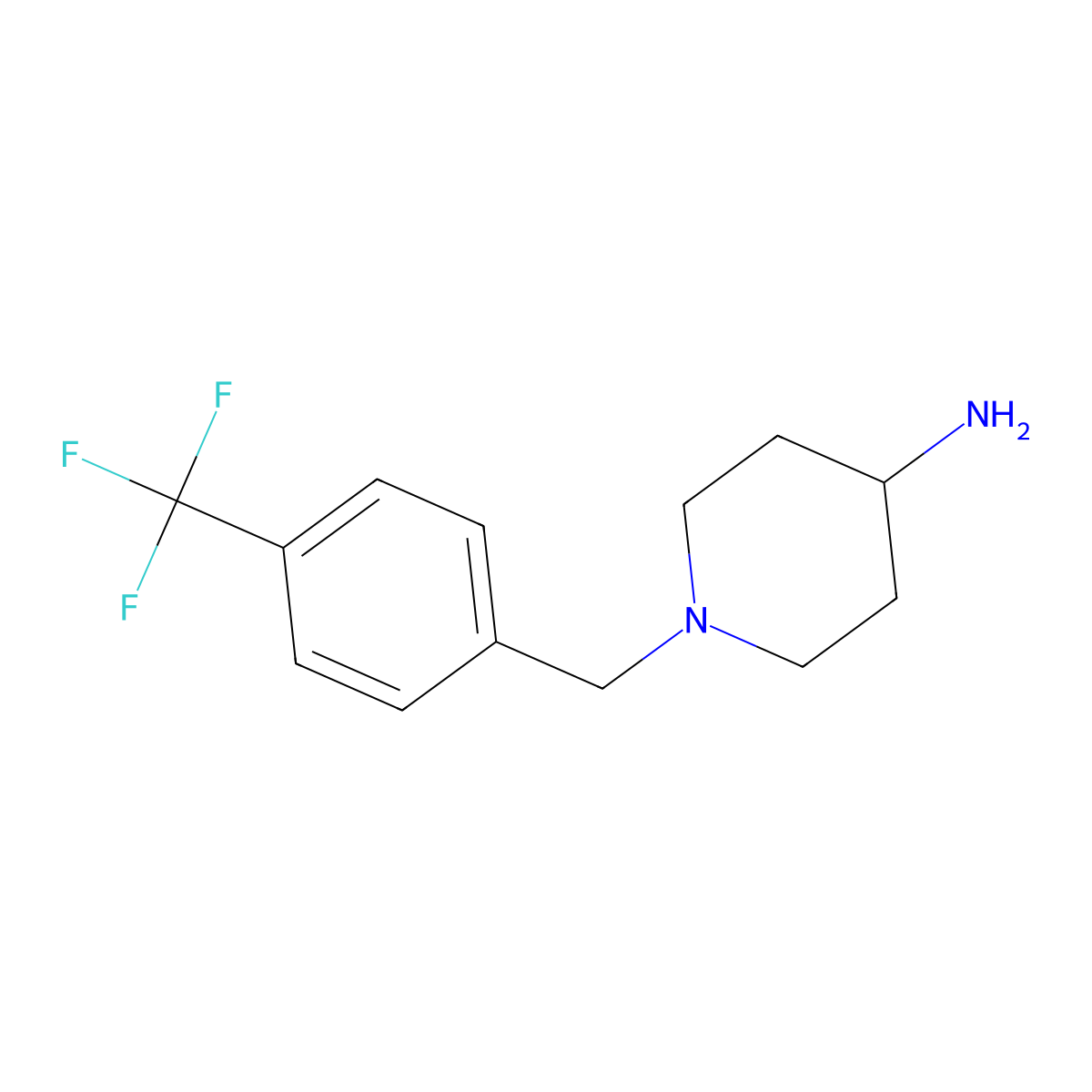 1-[4-(Trifluoromethyl)benzyl]piperidin-4-amine molecular structure, CAS 149401-02-5