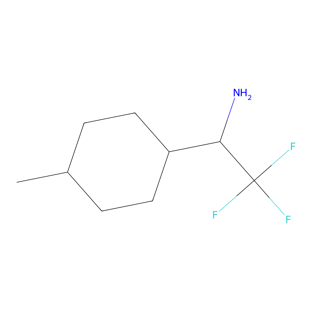 2,2,2-Trifluoro-1-(4-methylcyclohexyl)ethan-1-amine molecular structure, CAS 1494037-47-6