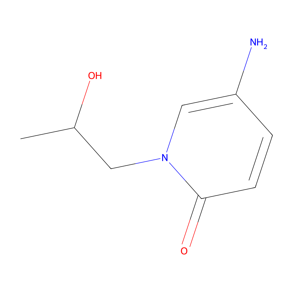 5-Amino-1-(2-hydroxypropyl)-1,2-dihydropyridin-2-one molecular structure, CAS 1494042-92-0