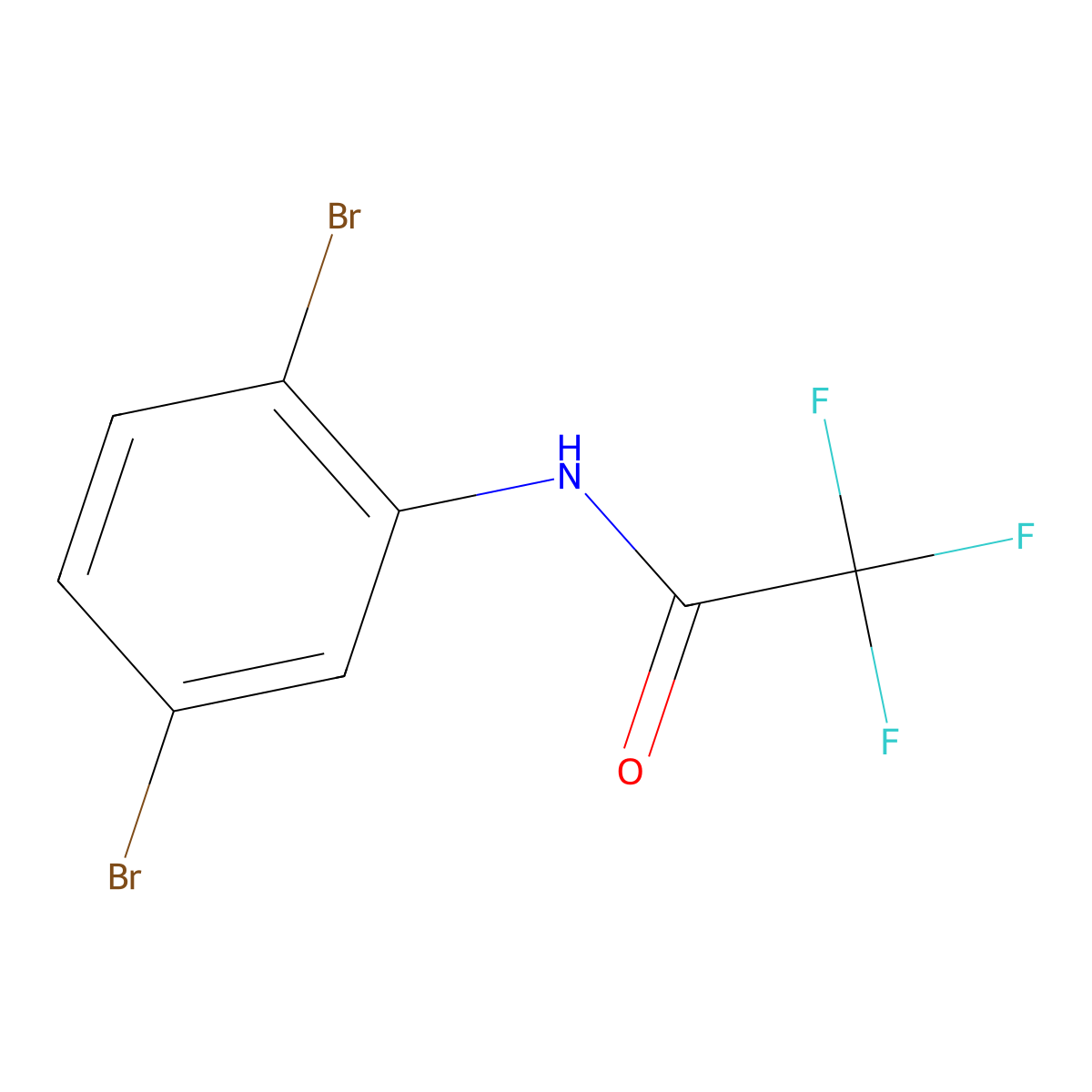 N-(2,5-dibromophenyl)-2,2,2-trifluoroacetamide molecular structure, CAS 1494061-58-3