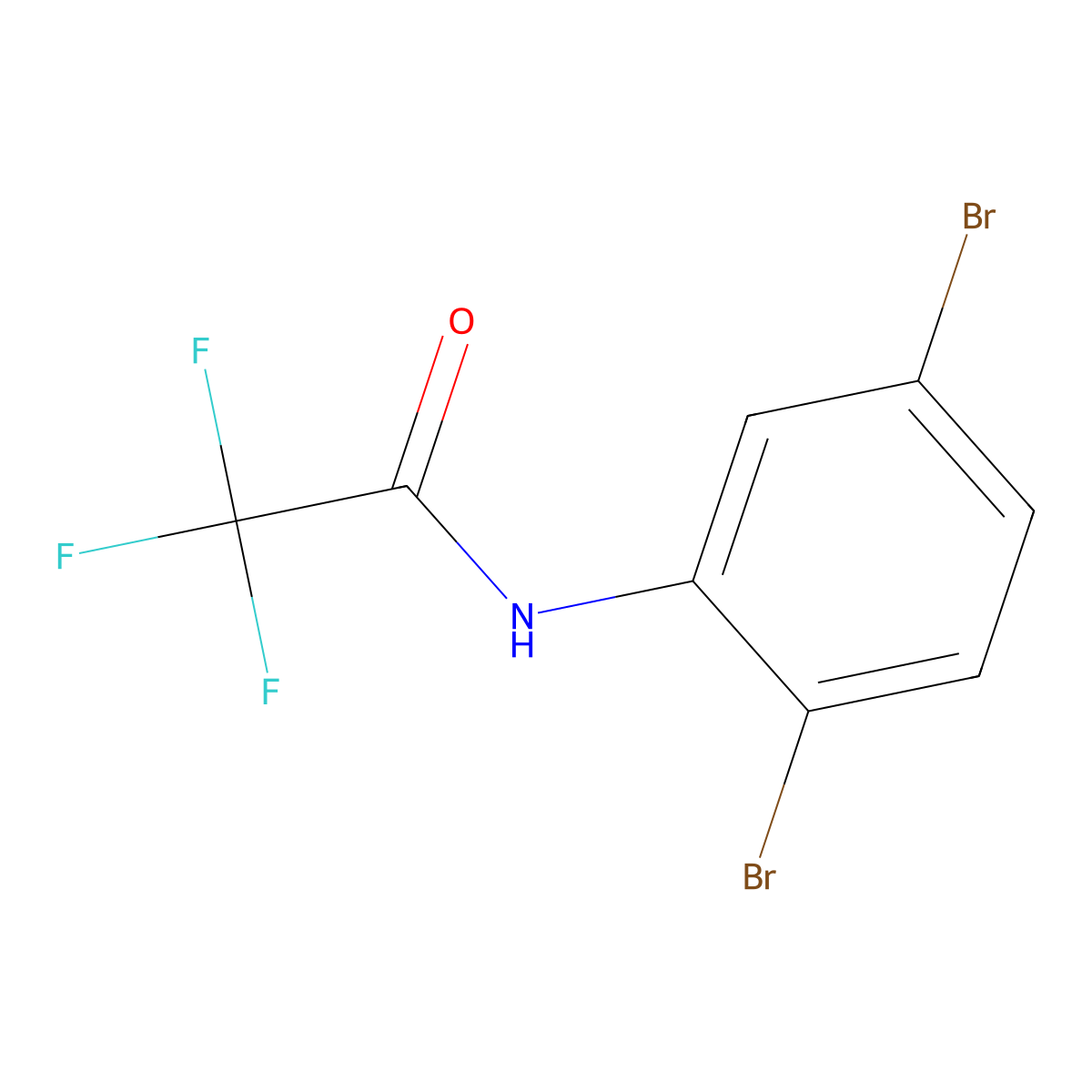N-(2,5-dibromophenyl)-2,2,2-trifluoroacetamide molecular structure, CAS 1494061-58-3