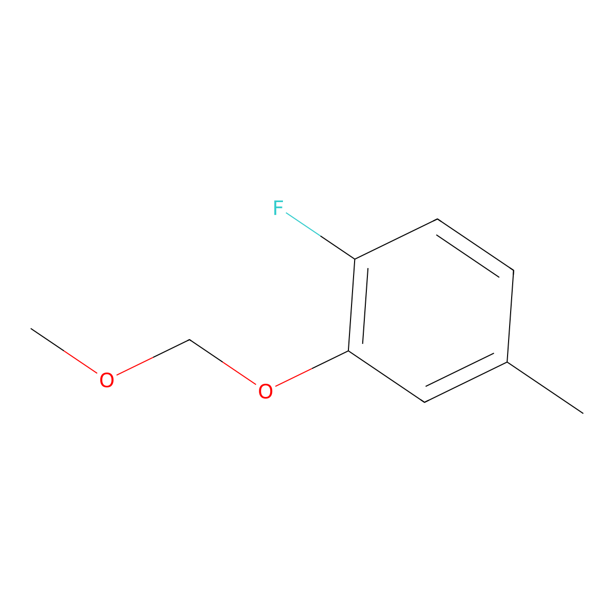 1-Fluoro-2-(methoxymethoxy)-4-methylbenzene molecular structure, CAS 1494066-24-8