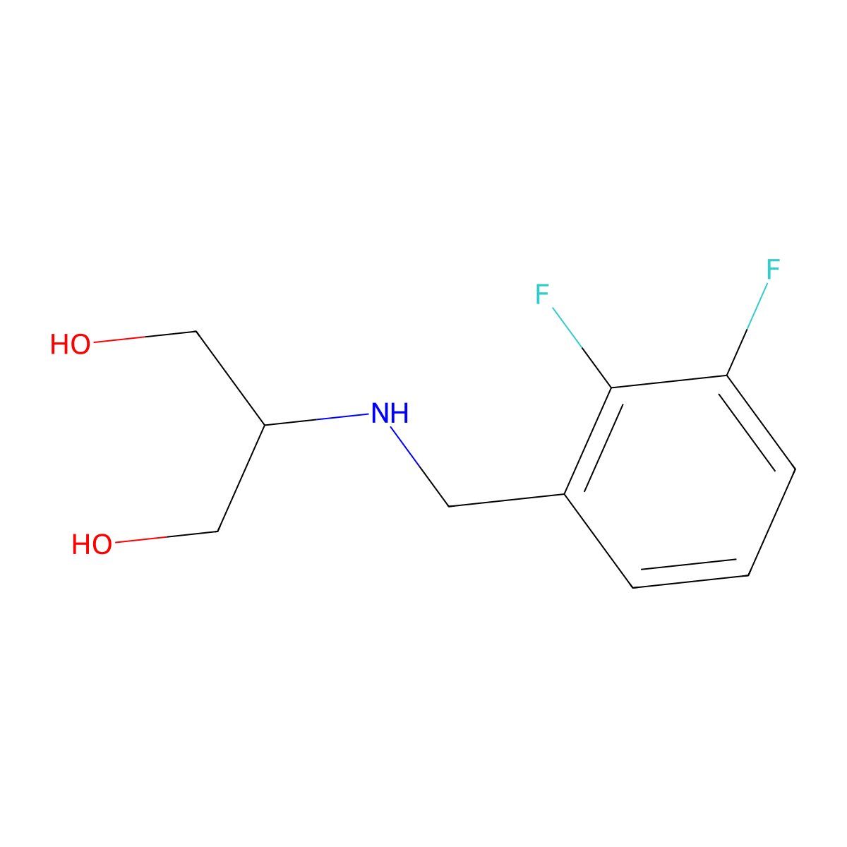 2-{[(2,3-Difluorophenyl)methyl]amino}propane-1,3-diol molecular structure, CAS 1494087-14-7