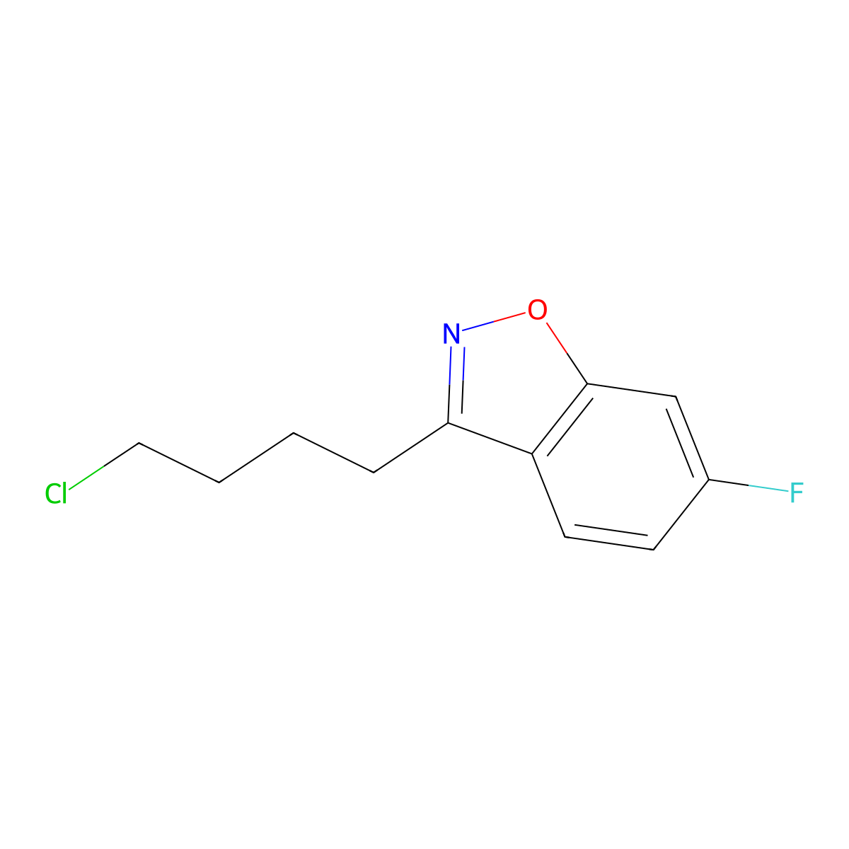 3-(4-Chlorobutyl)-6-fluoro-1,2-benzisoxazole molecular structure, CAS 149412-49-7