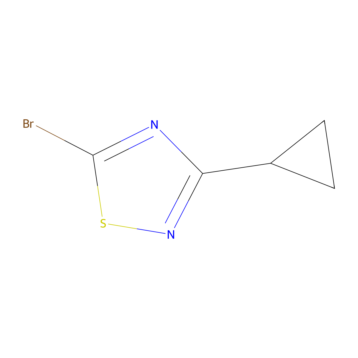 5-Bromo-3-cyclopropyl-1,2,4-thiadiazole molecular structure, CAS 1494127-23-9