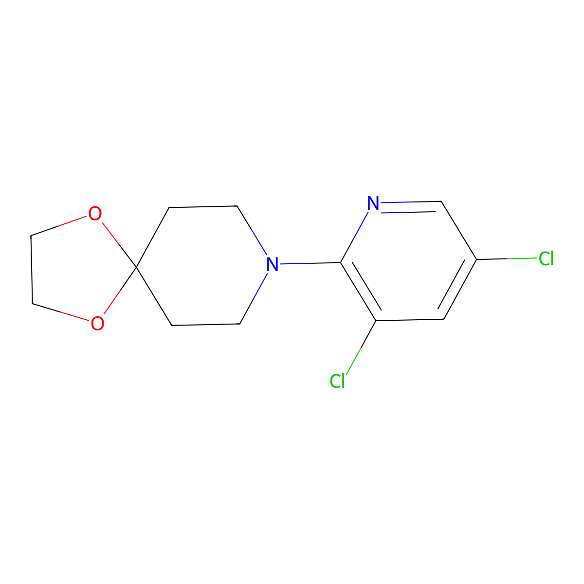 8-(3,5-Dichloropyridin-2-yl)-1,4-dioxa-8-azaspiro[4.5]decane molecular structure, CAS 1494127-26-2