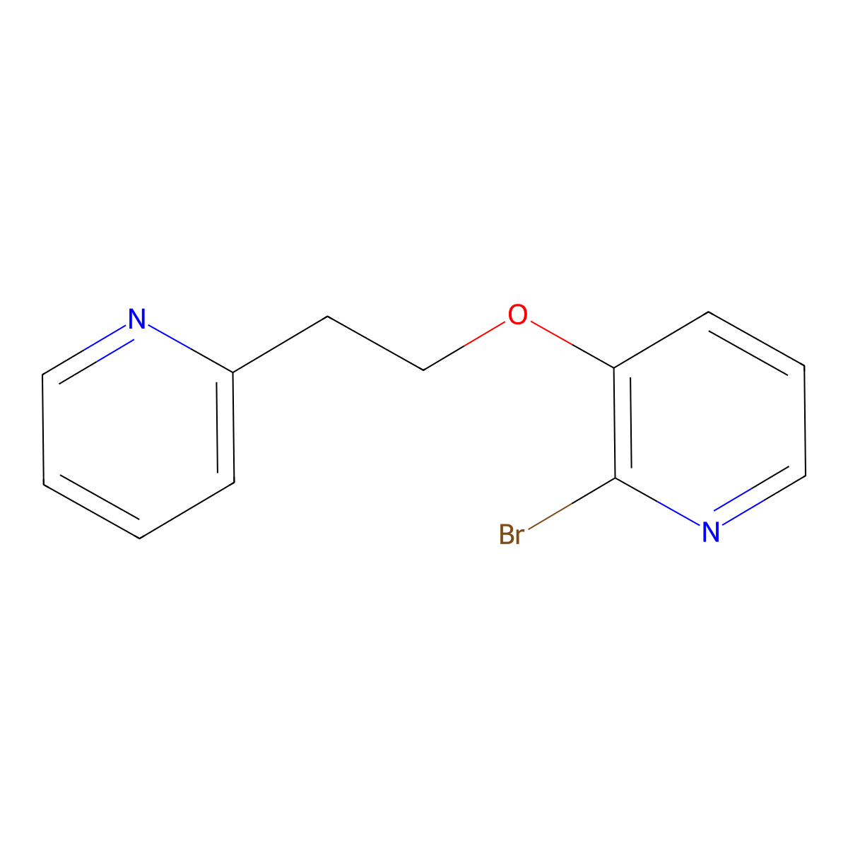 2-Bromo-3-[2-(pyridin-2-yl)ethoxy]pyridine molecular structure, CAS 1494128-88-9