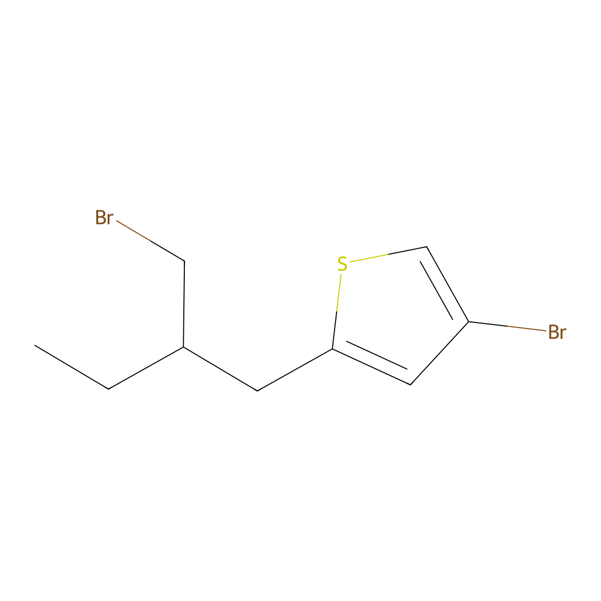 4-Bromo-2-(2-(bromomethyl)butyl)thiophene molecular structure, CAS 1494143-25-7