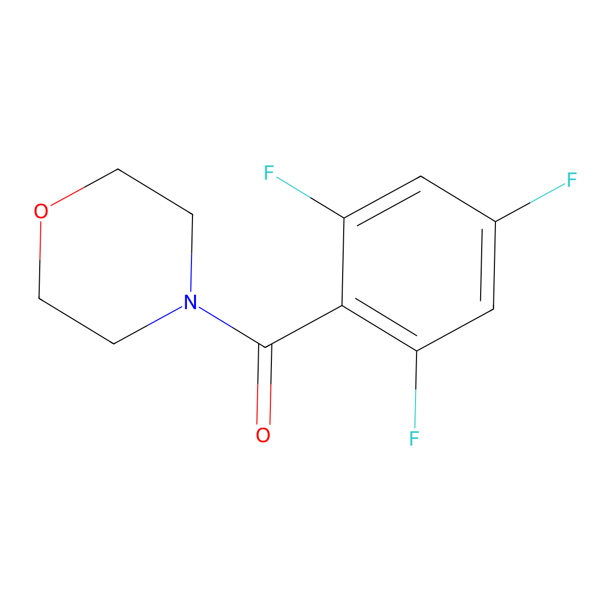 Morpholino(2,4,6-trifluorophenyl)methanone molecular structure, CAS 1494144-82-9