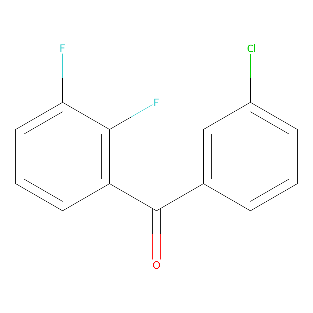 (3-Chlorophenyl)(2,3-difluorophenyl)methanone molecular structure, CAS 1494145-37-7